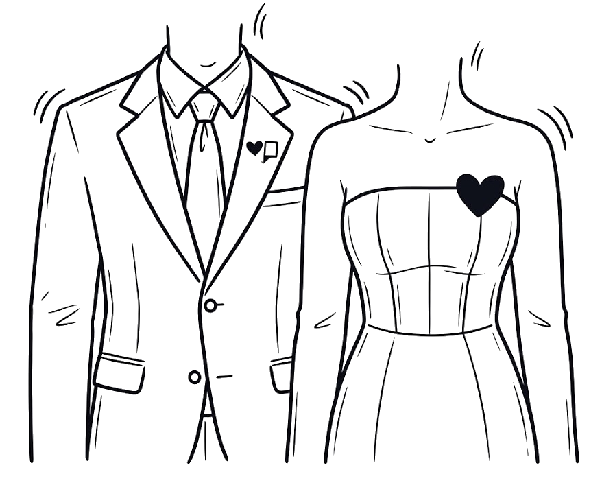 Ilustración de vestimenta formal